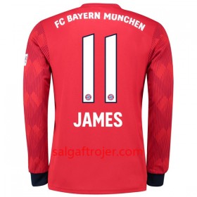 FC Bayern München Fodboldtrøjer James 11 Hjemmebanesæt 2018/19 Langærmet
